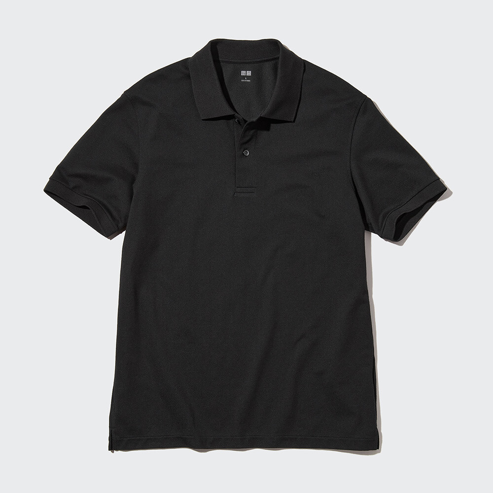 

Рубашка-поло Uniqlo с короткими рукавами, черный