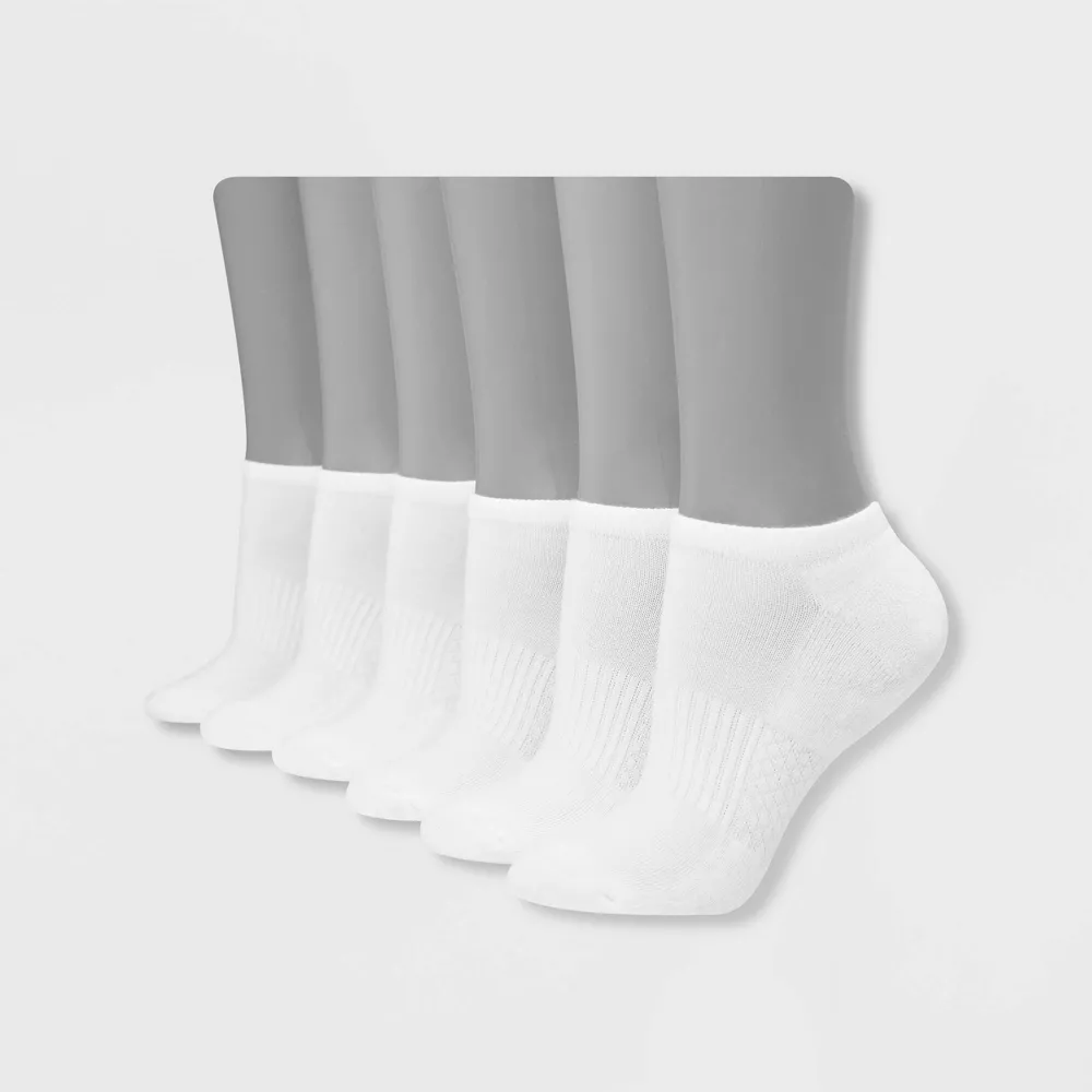 

Носки женские спортивные Hanes Performance с мягкой подкладкой, 6 пар, не показываемые, цвет White