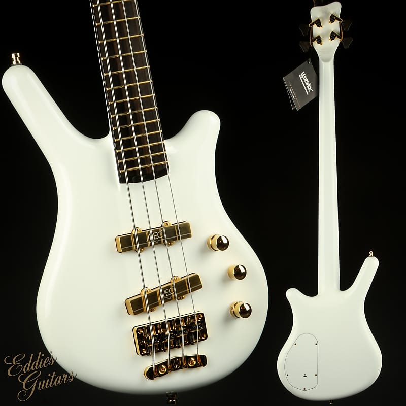 Басс гитара Warwick Custom Shop Masterbuilt Thumb Bass - Solid White High Polish