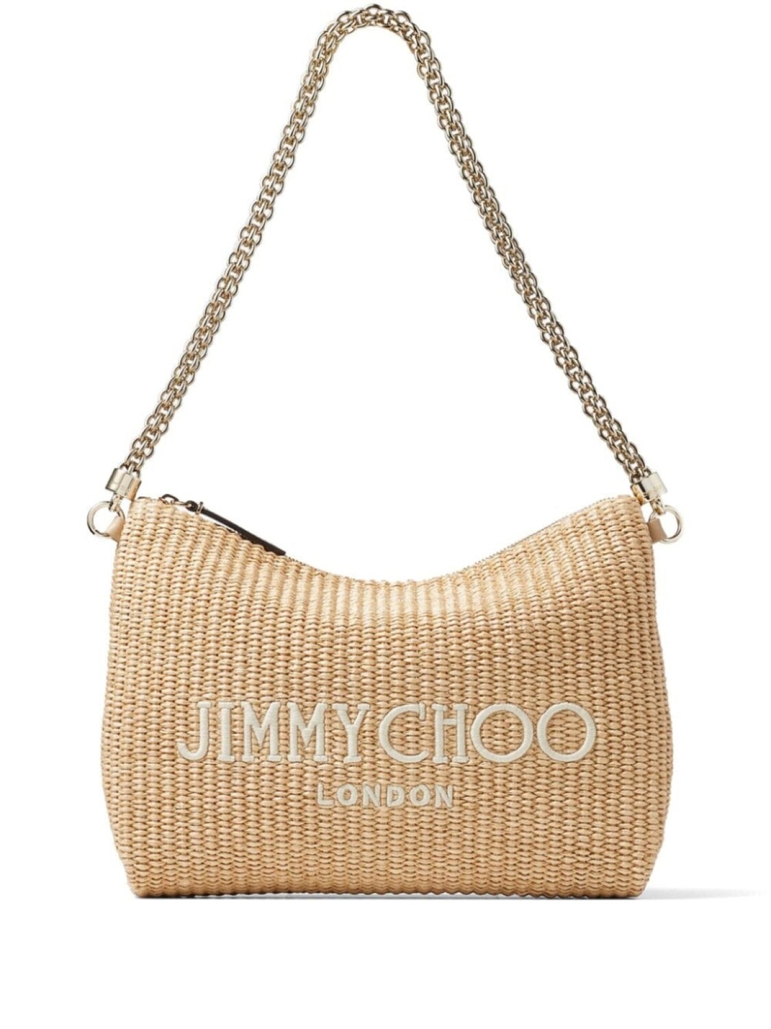 

Jimmy Choo сумка на плечо Callie с вышитым логотипом, нейтральный цвет