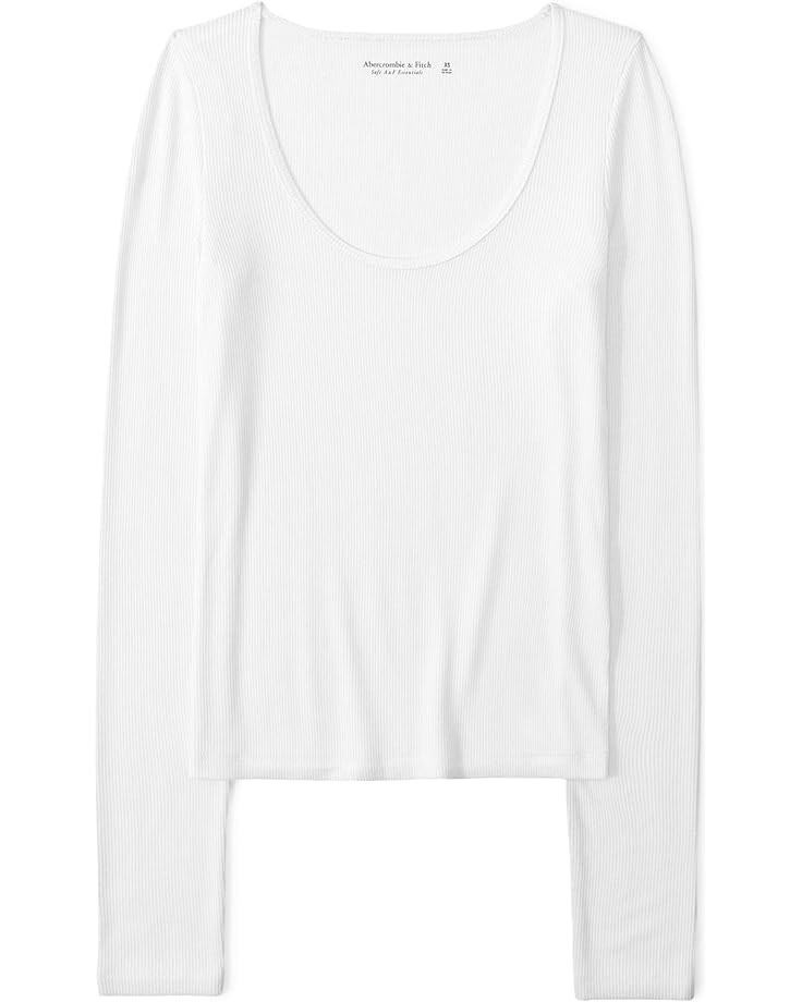 

Топ Abercrombie & Fitch Balletic Scoop Top, белый