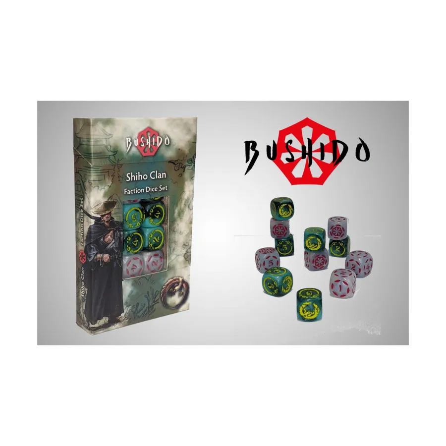

Клан Шихо — Набор фракционных кубиков (12), Bushido Risen Sun Faction Dice