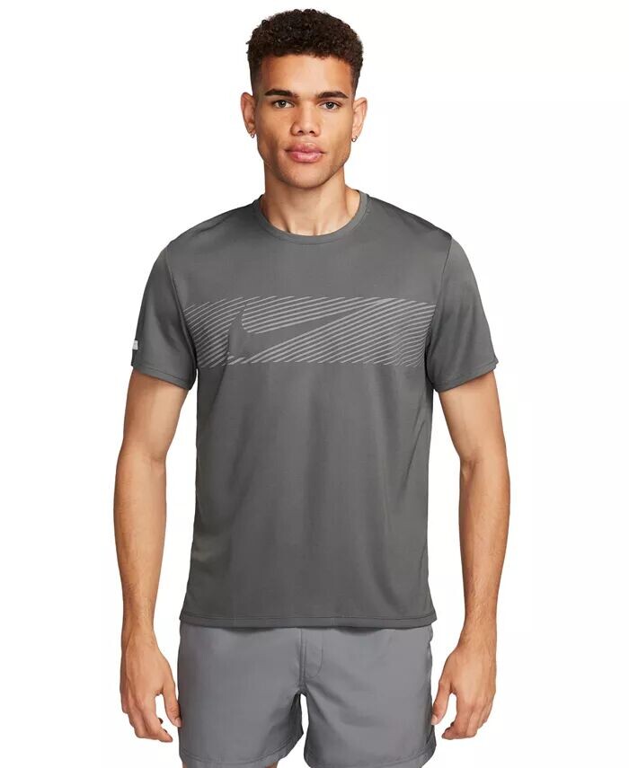

Мужская футболка для бега Miller Flash Dri-FIT UV Nike, серый