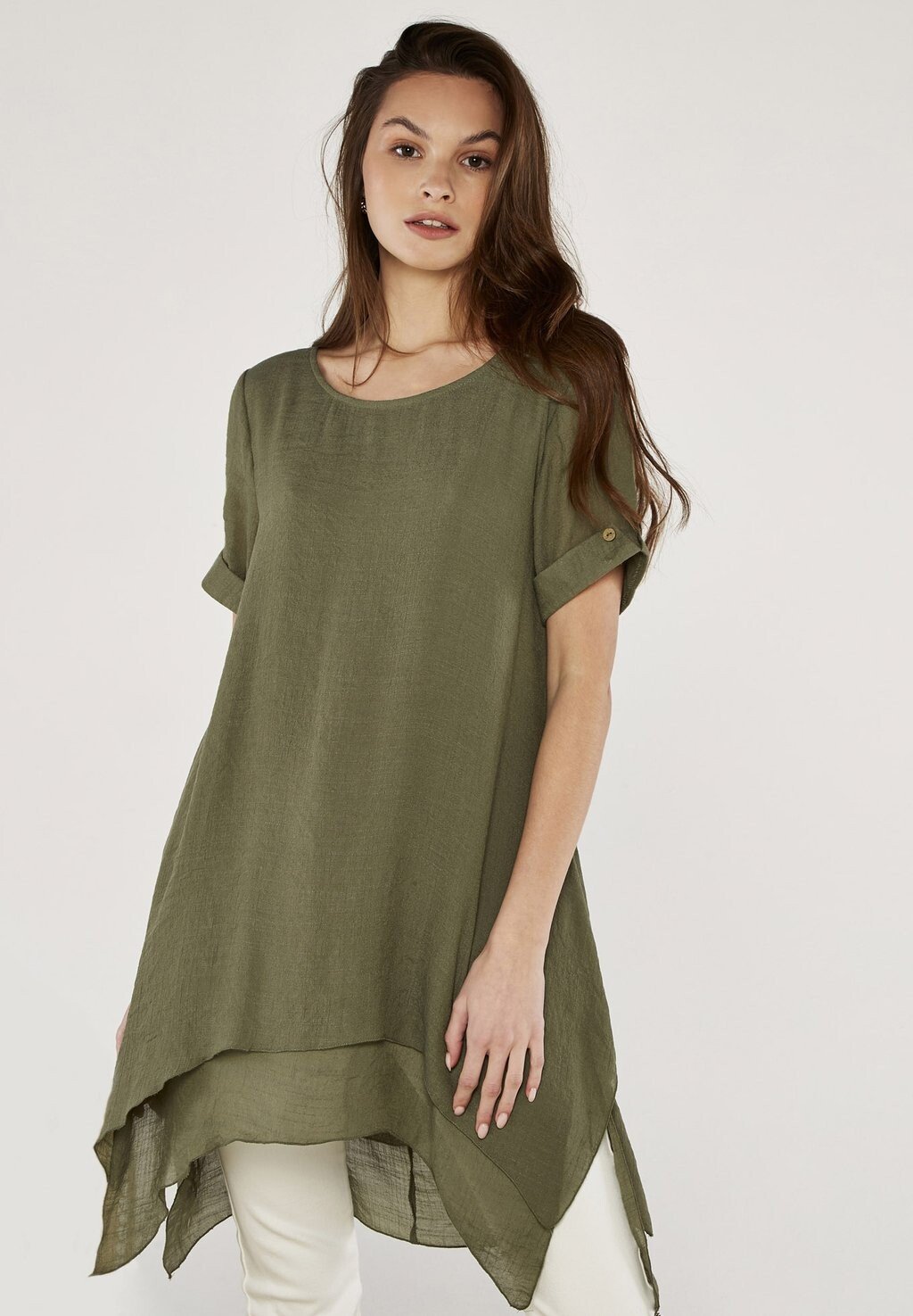 

Туника TURN UP SLEEVE Apricot, цвет khaki