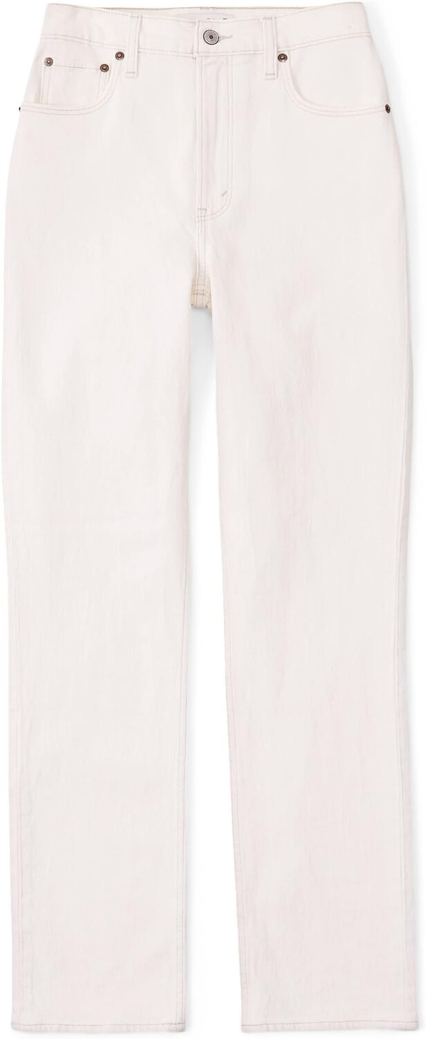 

Джинсы Curve Love 90s Straight Jean Abercrombie & Fitch, цвет Ecru