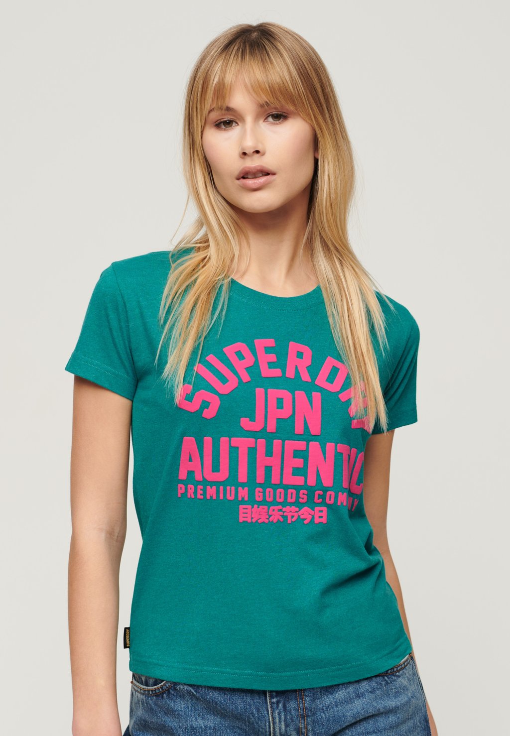 

Футболка с принтом PUFF Superdry, зеленый