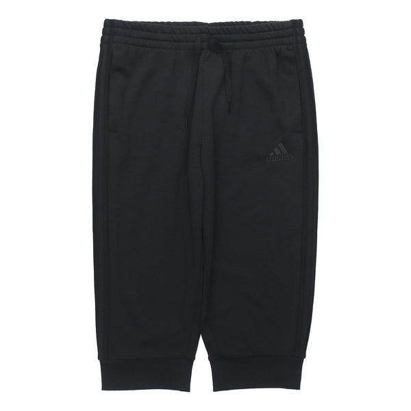Спортивные штаны adidas M 3s Ft Tc 34pt Embroidered Logo Stripe Knit Bundle Feet Cropped Pants Black, черный