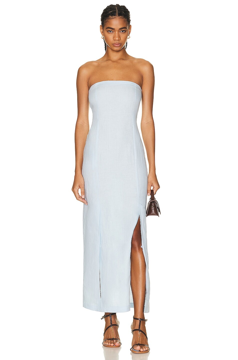 

Платье Remain Linen Fitted Slit, цвет Ballad Blue