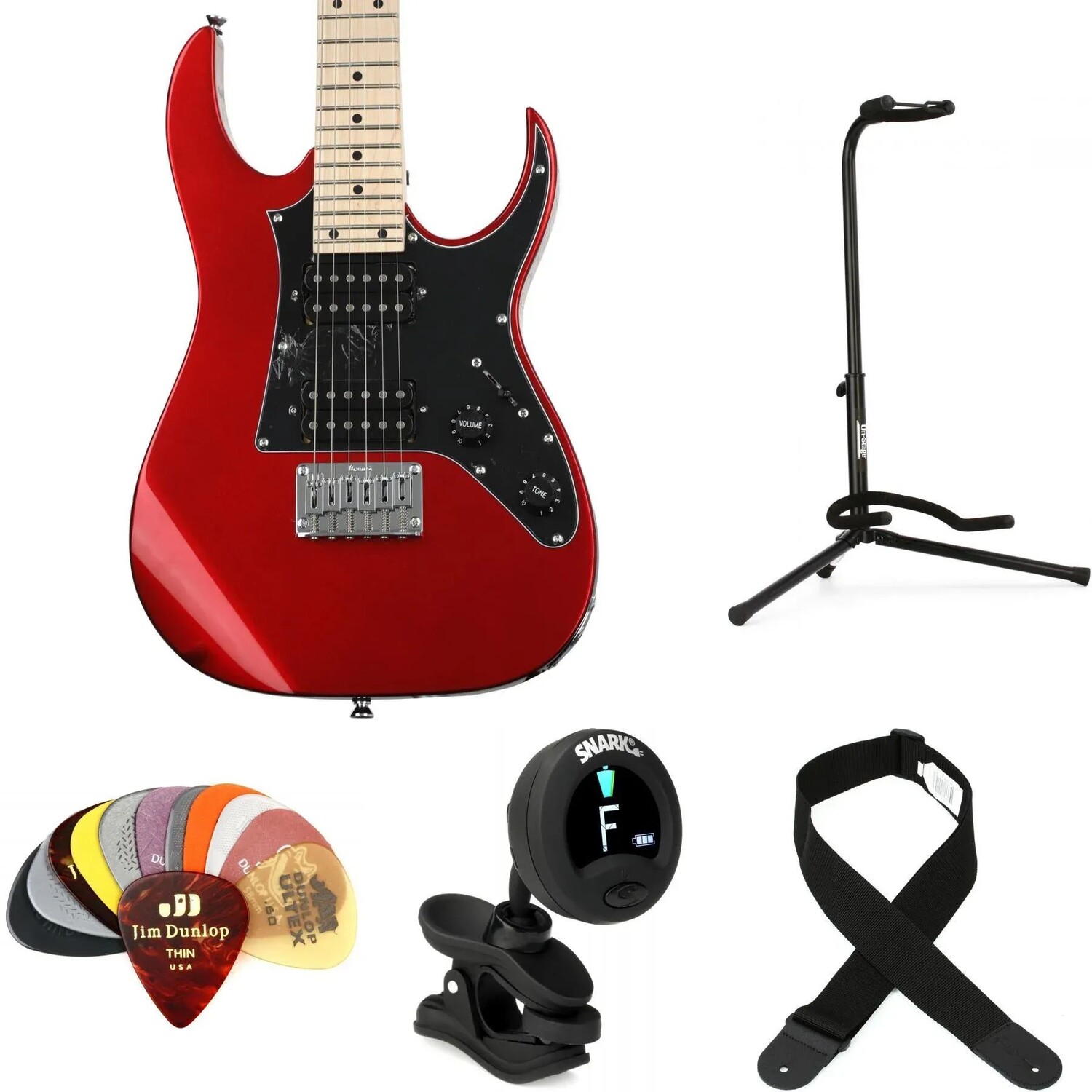 

Ibanez Gio MiKro GRGM21M Essentials Bundle — Candy Apple