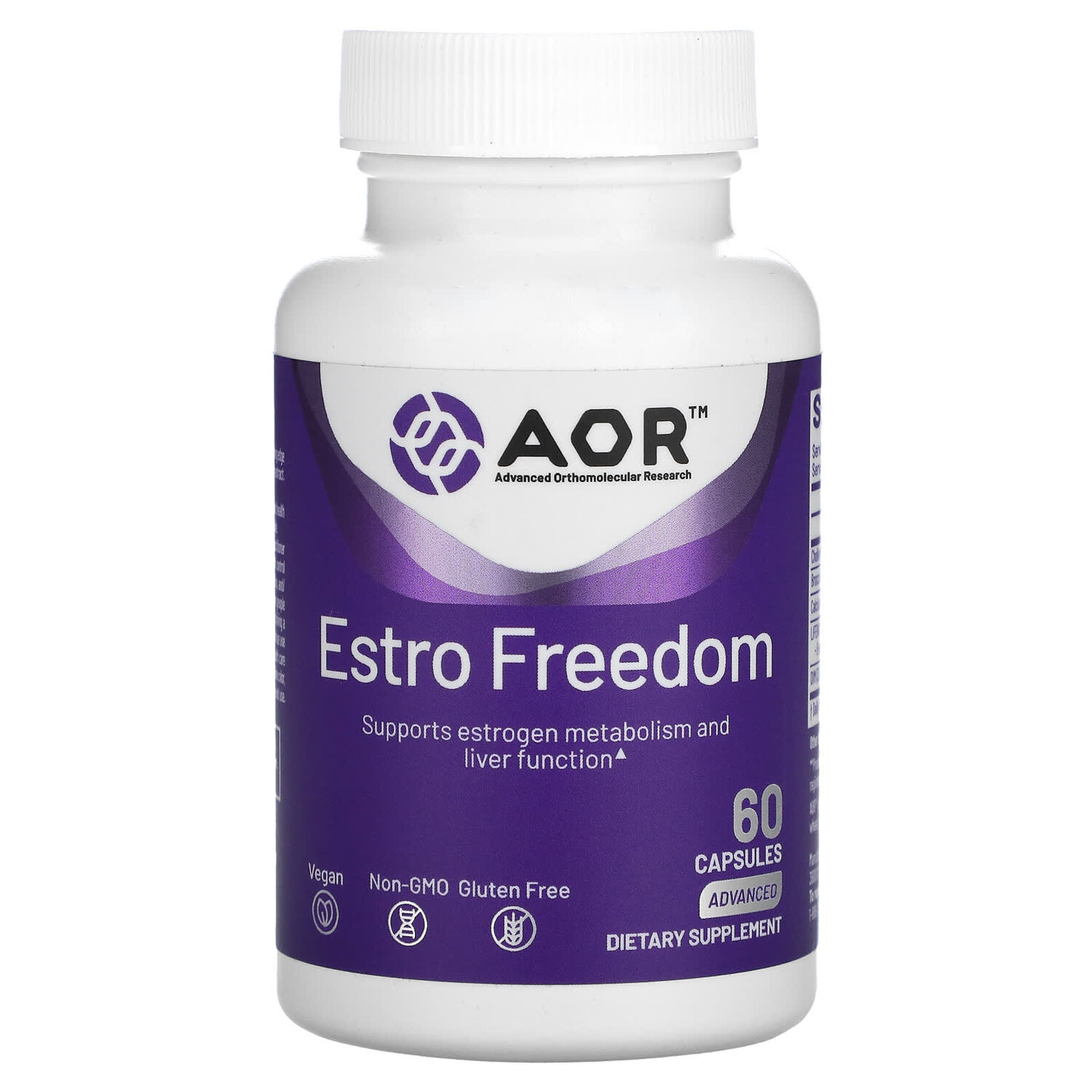 

Estro Freedom, 60 вегетарианских капсул, Advanced Orthomolecular Research AOR