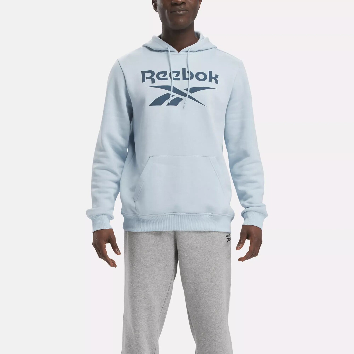 

Флисовый пуловер с логотипом Identity Reebok, синий