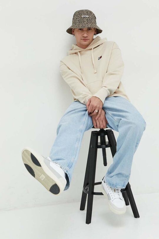 

Хлопковая толстовка Tommy Jeans, бежевый