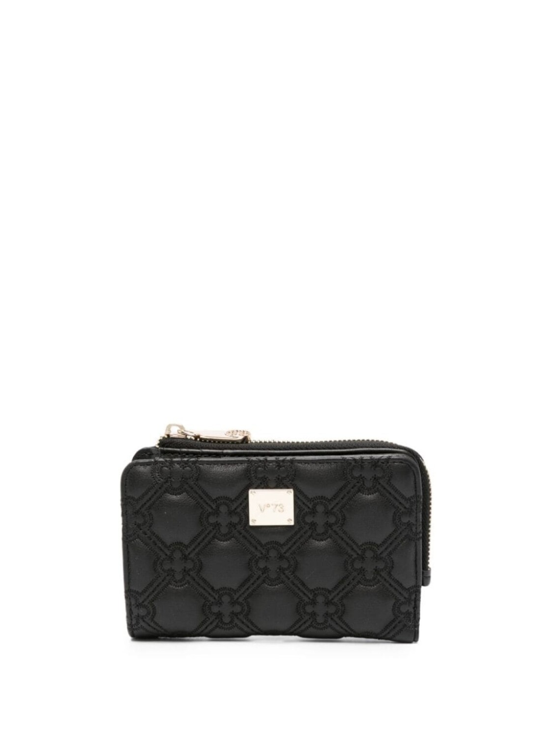 

V°73 decorative-stitching logo-plaque wallet, черный