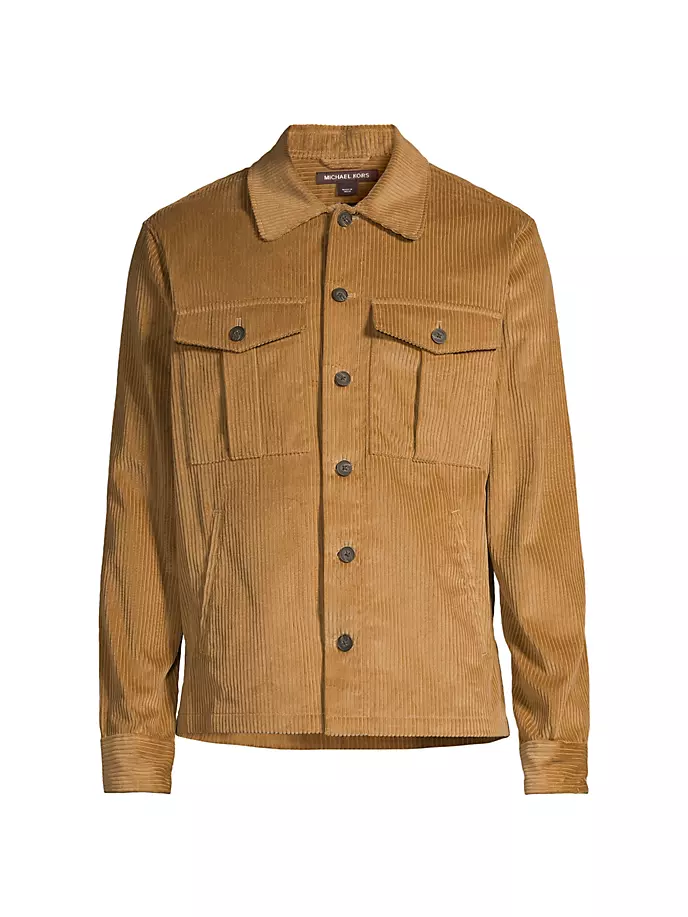 

Вельветовая куртка-рубашка Michael Kors, цвет dark camel