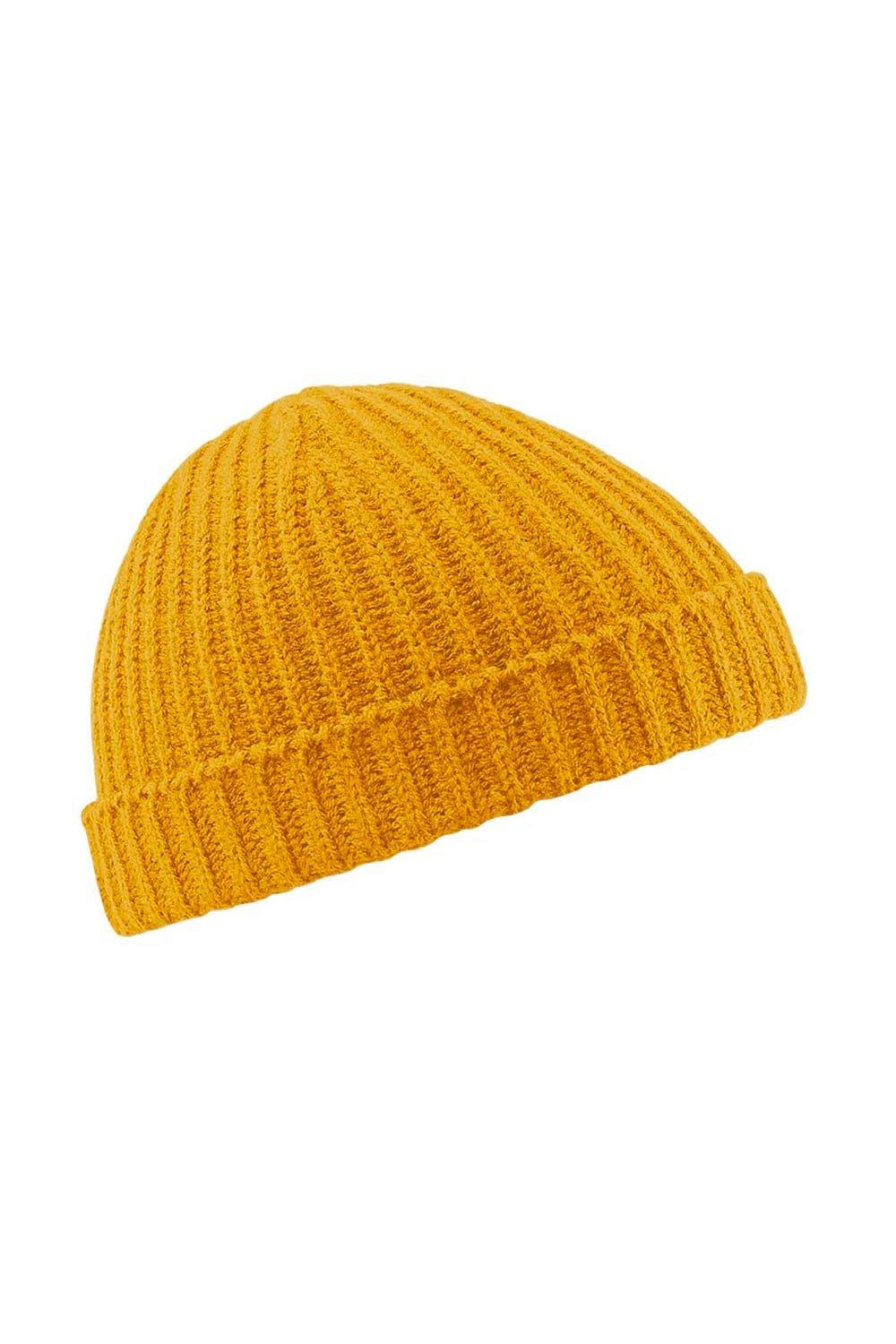 хюгге бини beechfield желтый Зимняя шапка-бини в стиле ретро-траулера Beechfield, желтый
