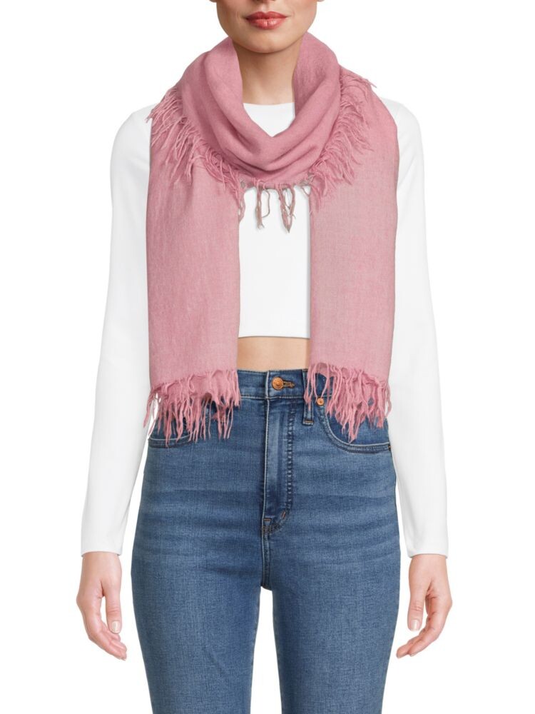 

Кашемировый шарф с бахромой In2 By In Cashmere, розовый