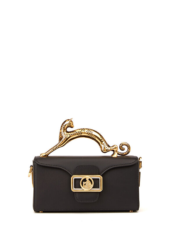 

Черная женская кожаная сумка pencil cat mini Lanvin