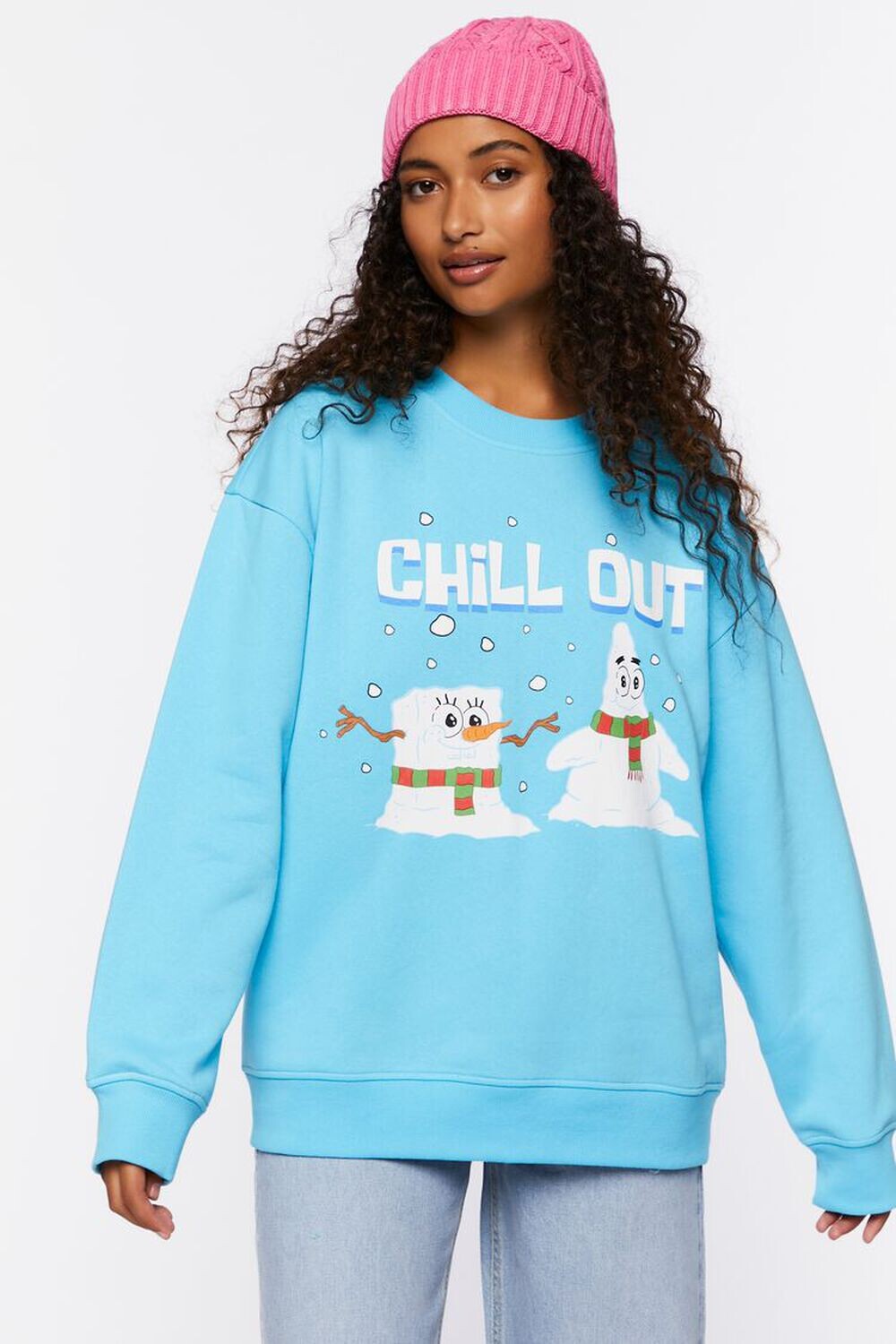 

Пуловер с рисунком Губка Боб в стиле Chill Out Forever 21, синий