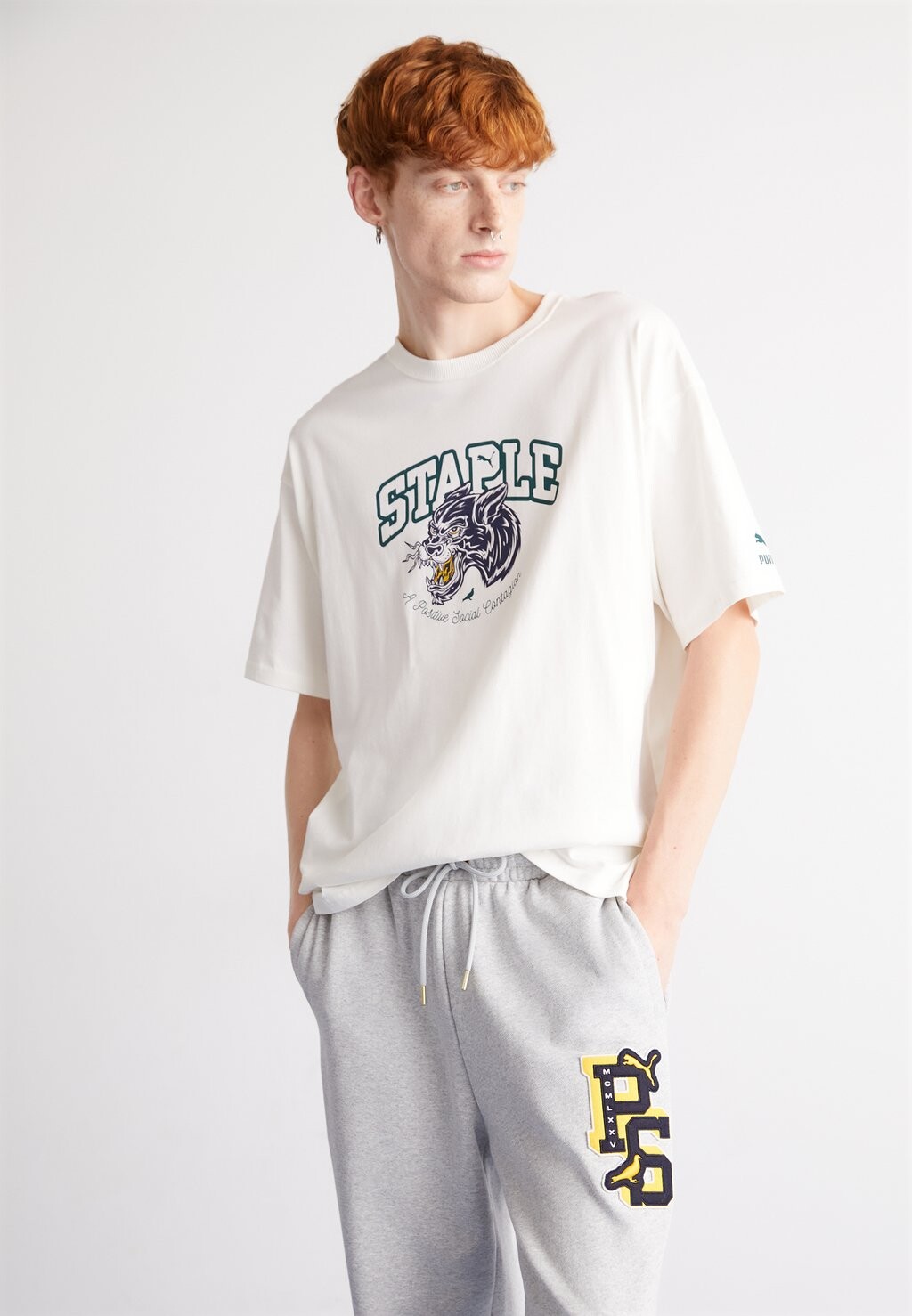 

футболка с принтом STAPLE GRAPHIC TEE Puma, теплый белый
