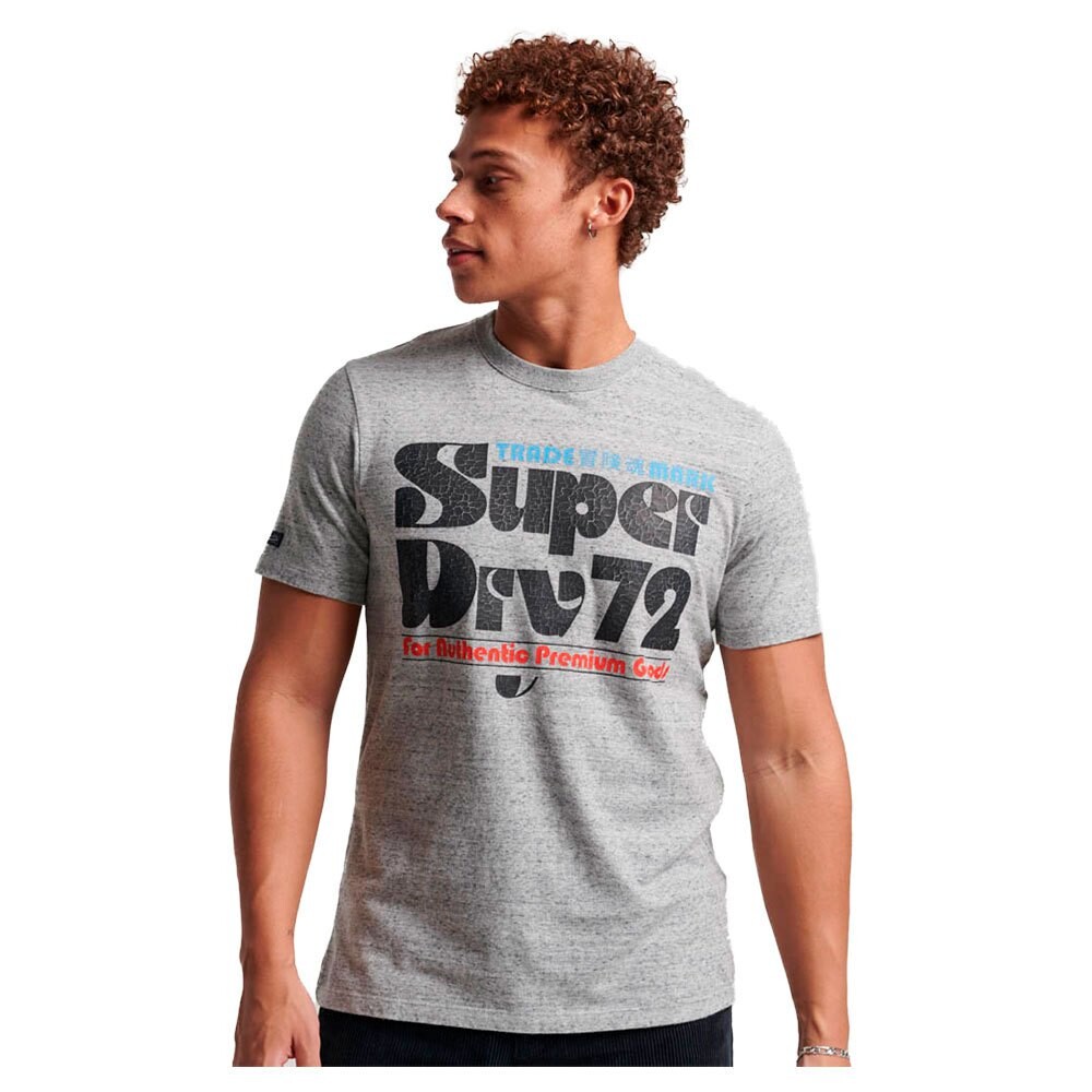 

Футболка Superdry 70´S Retro Font Logo Short Sleeve Round Neck, серый