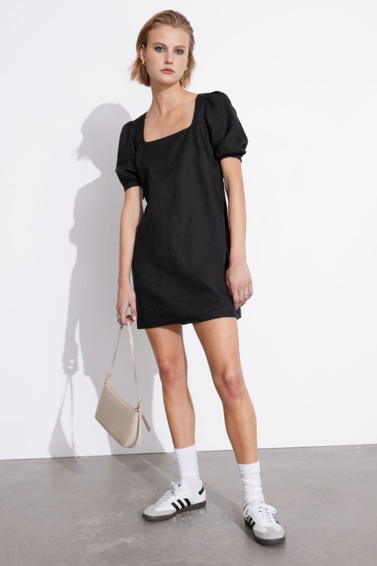 

Мини-Платье из льна и другие истории H&M, черный