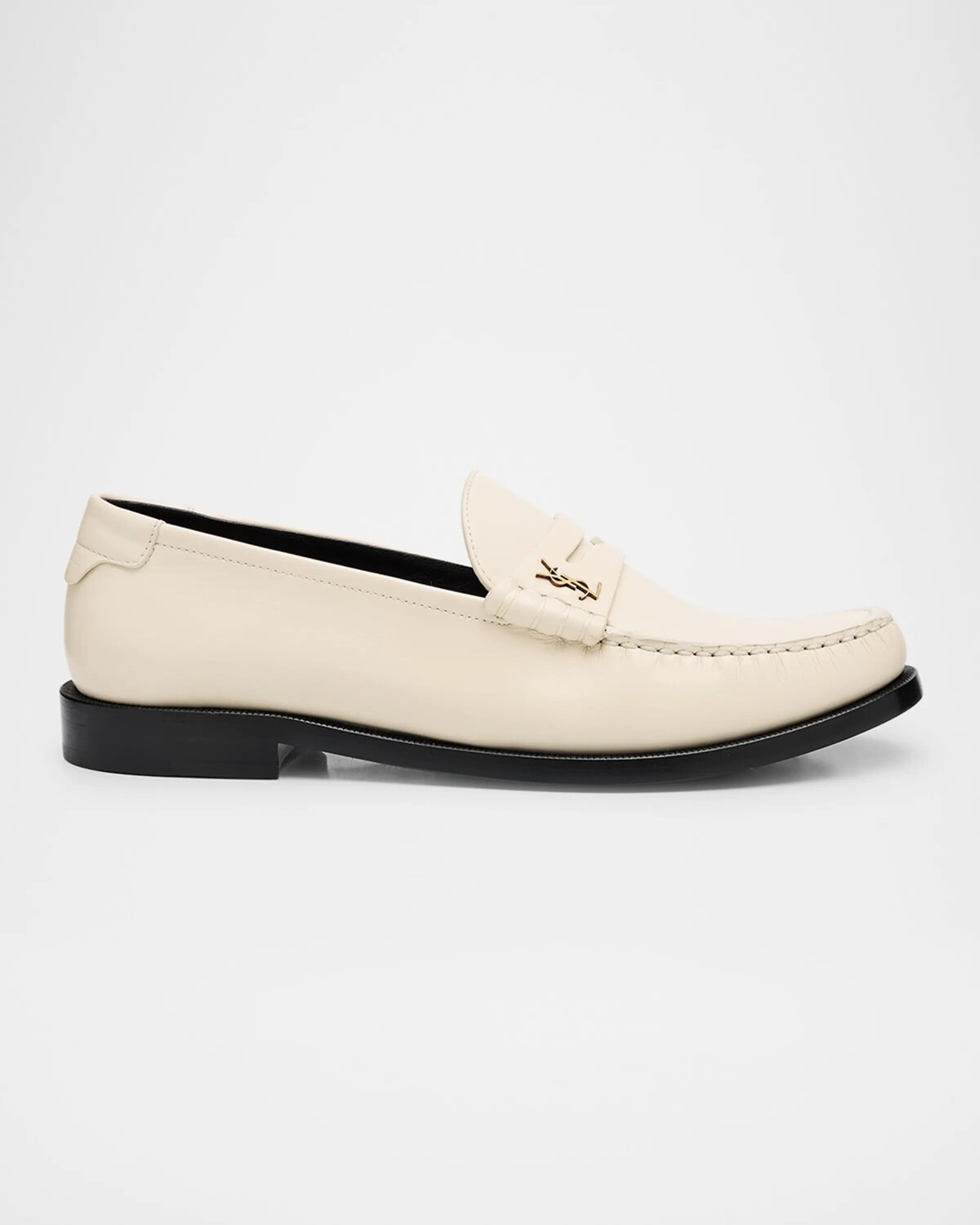 

Пенни-лоферы Le Leather YSL Saint Laurent, белый