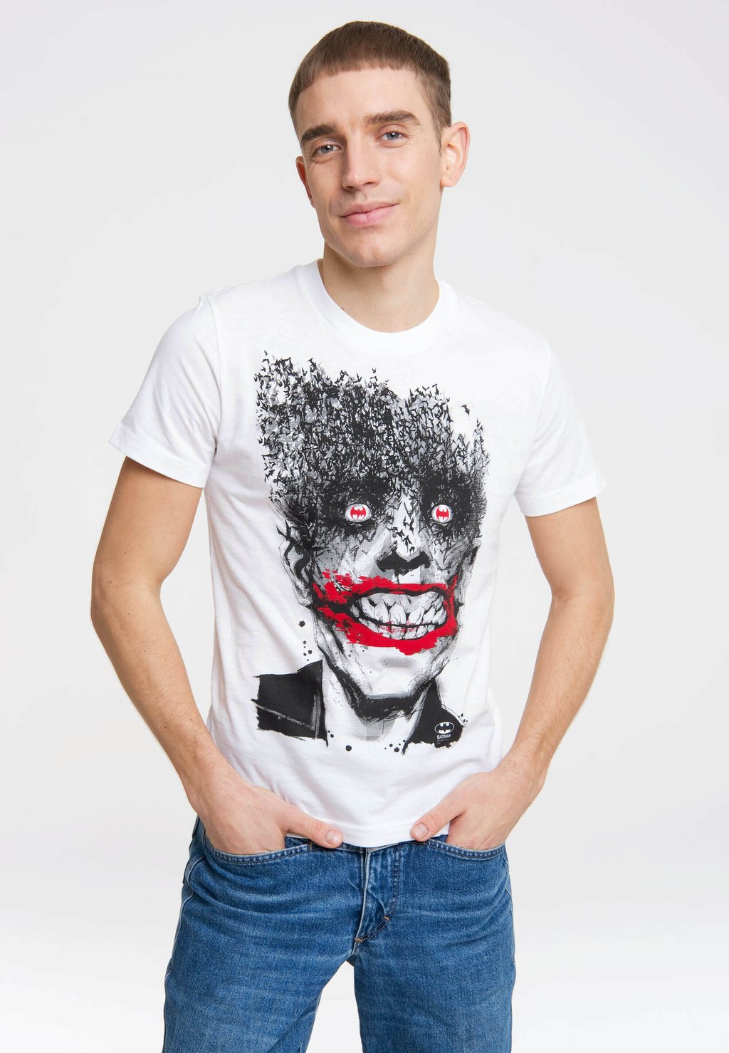 

Футболка с принтом JOKER-FRONTPRINT LOGOSHIRT, цвет weiss