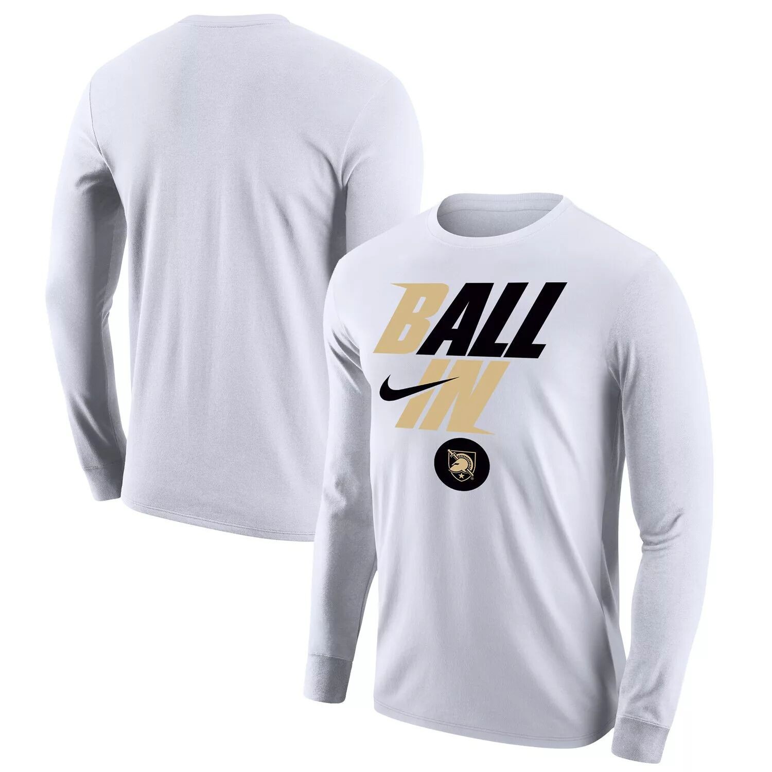 

Мужская белая армейская черная футболка Knights Legend Bench с длинным рукавом Nike, Черный