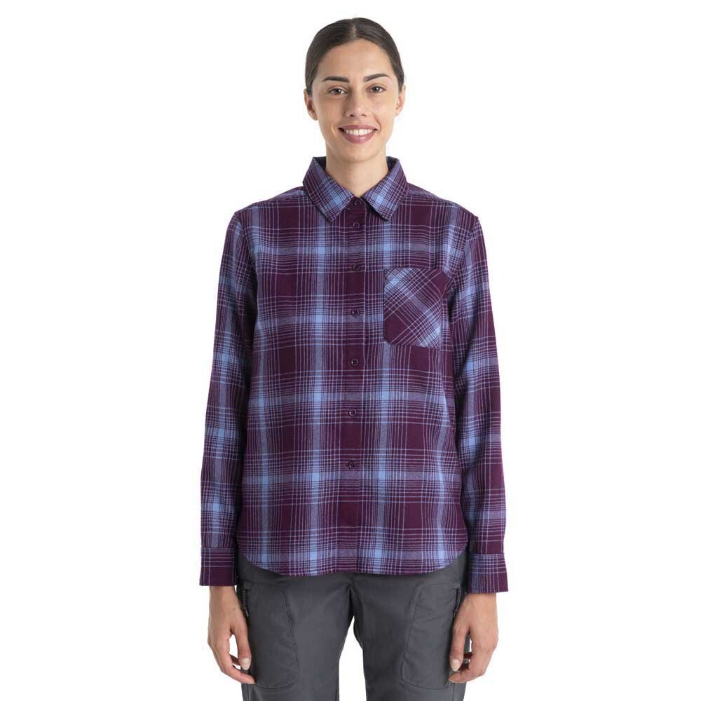 

Рубашка с длинным рукавом Icebreaker 200 Dawnder Flannel Plaid Merino, фиолетовый