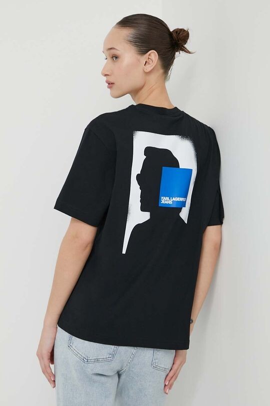 

Хлопковая футболка Karl Lagerfeld Jeans, черный
