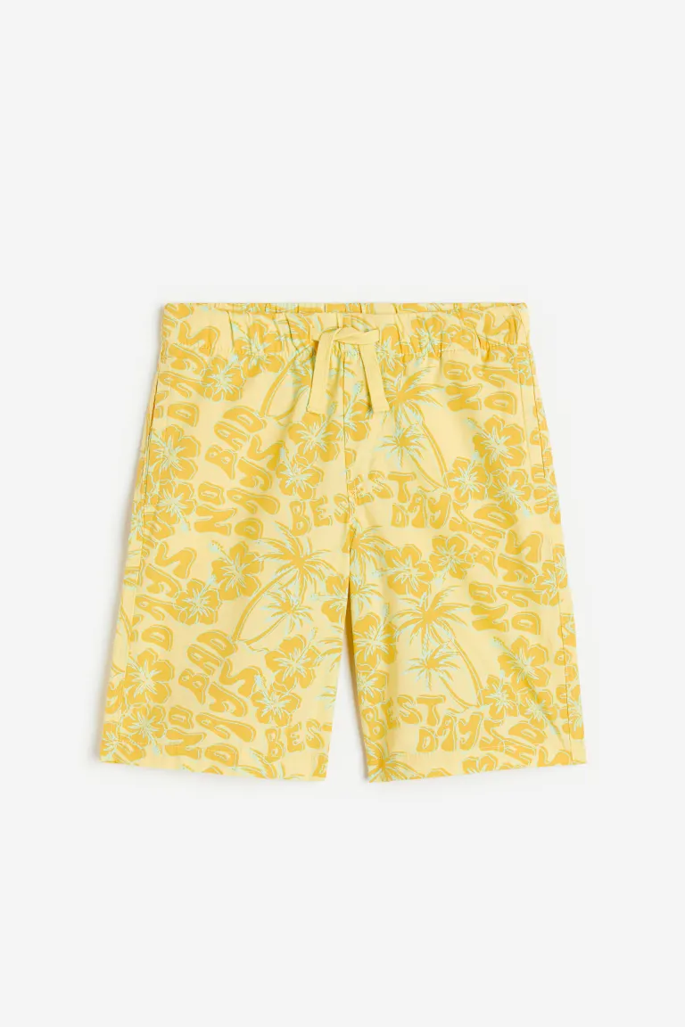 

Хлопковые шорты на резинке H&M, желтый