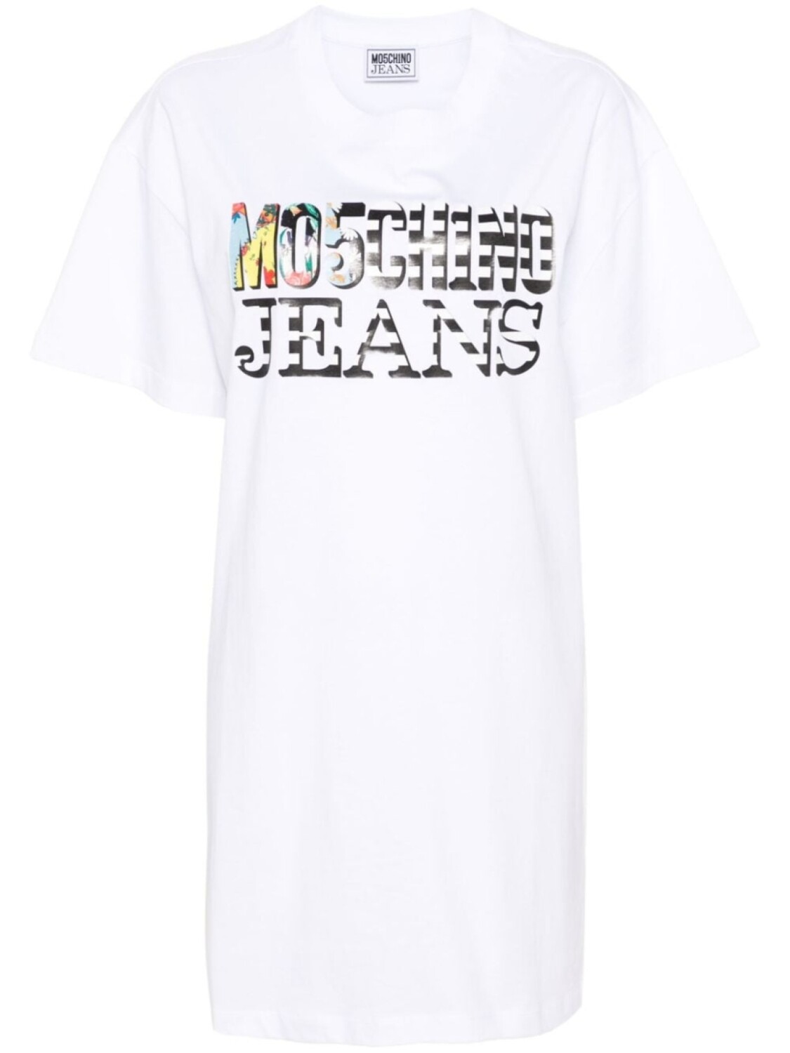

MOSCHINO JEANS платье-футболка с логотипом, белый