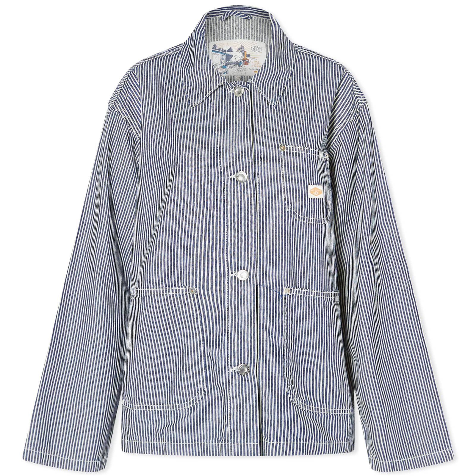 Куртка Nudie Jeans Co Eva Hickory Striped, цвет Blue & Off White