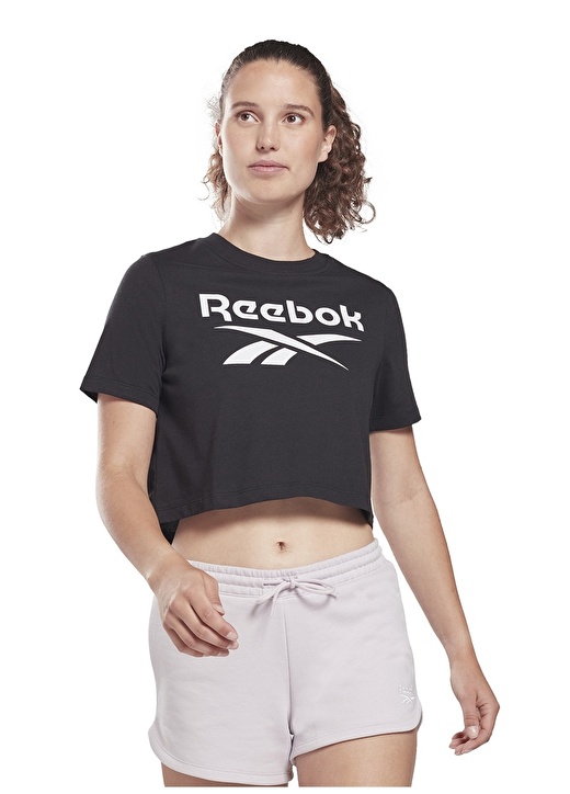 цена Простая черная женская футболка с круглым вырезом Reebok