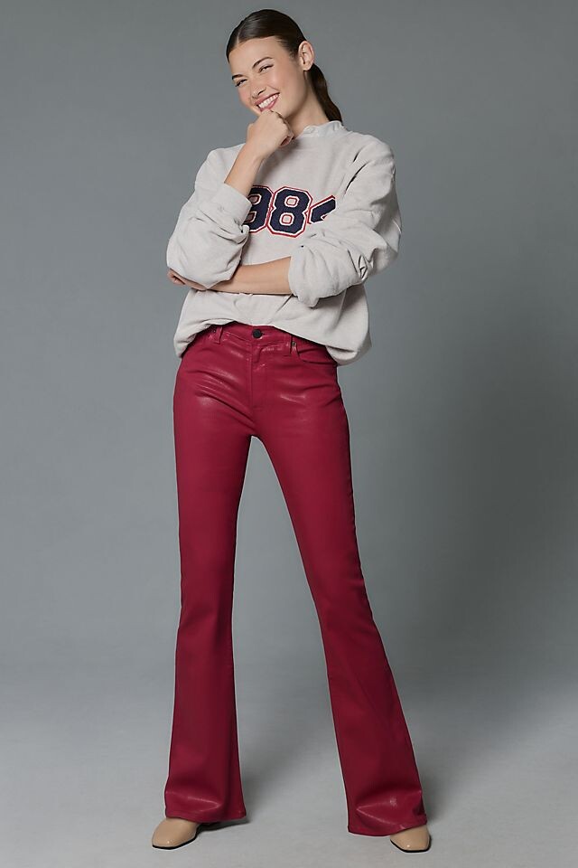 

Джинсы Hudson Barbara Bootcut с высокой посадкой, цвет beet red
