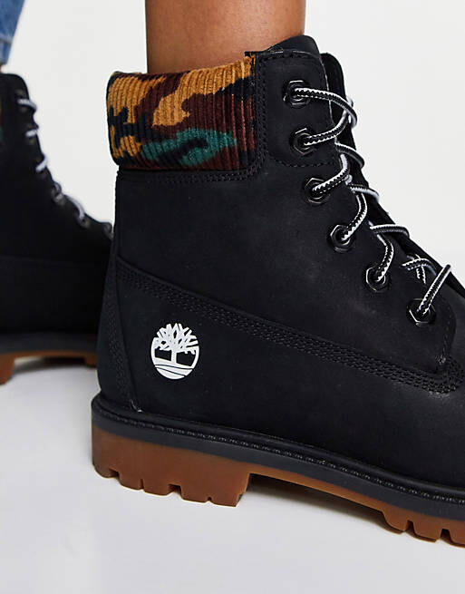 

Черные ботинки Timberland 6 дюймов Heritage Cupsole