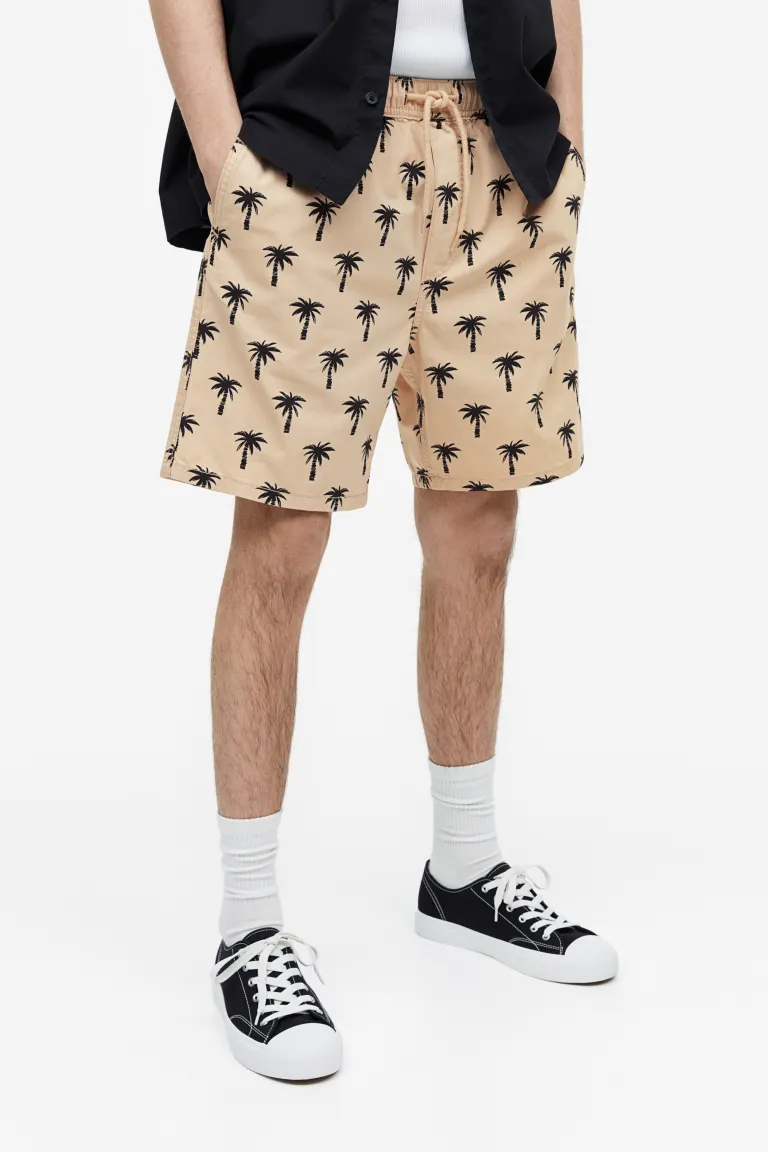 

Короткие брюки правильного кроя regular fit H&M, бежевый