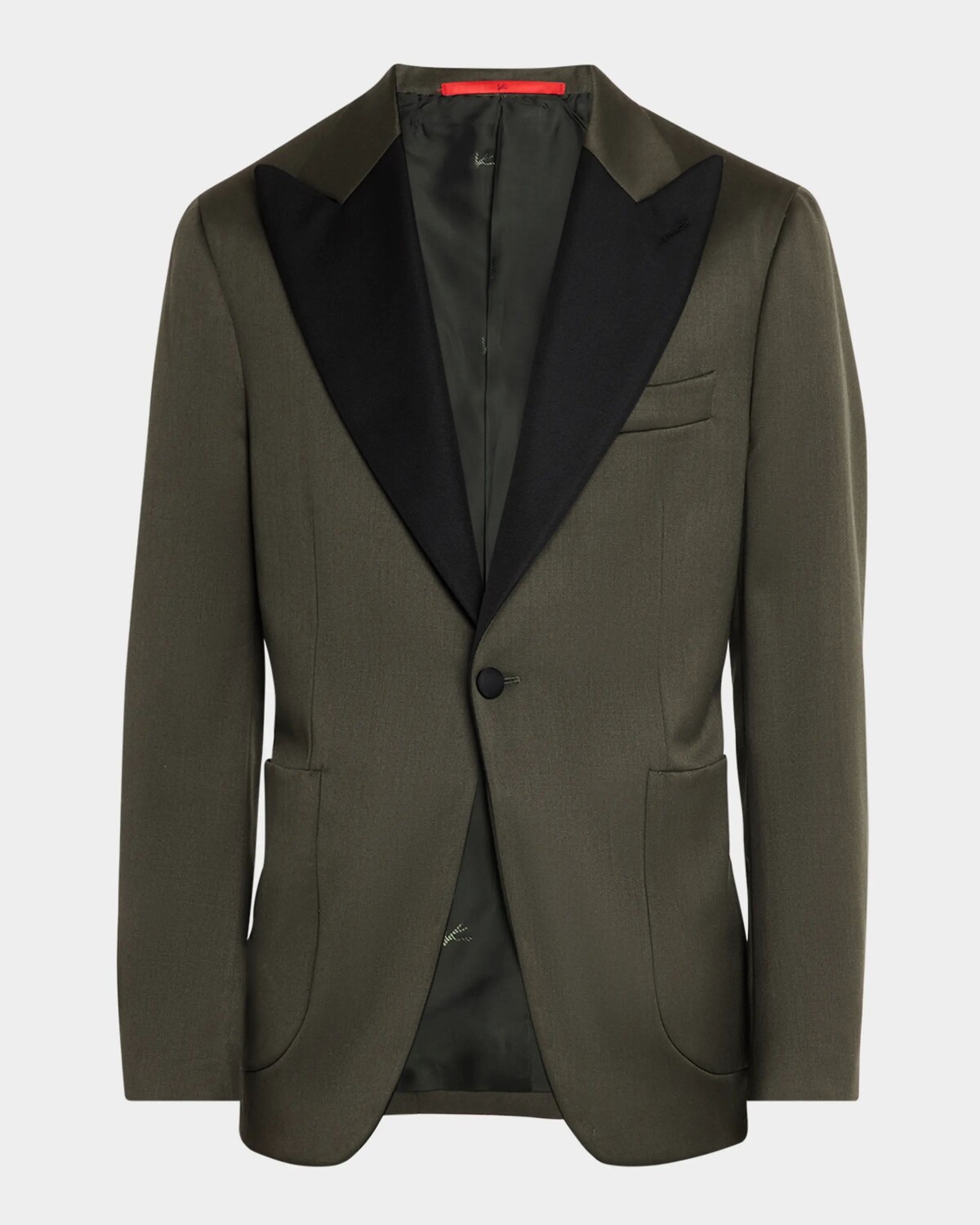 

Мужской шерстяной смокинг Isaia, цвет Open Green