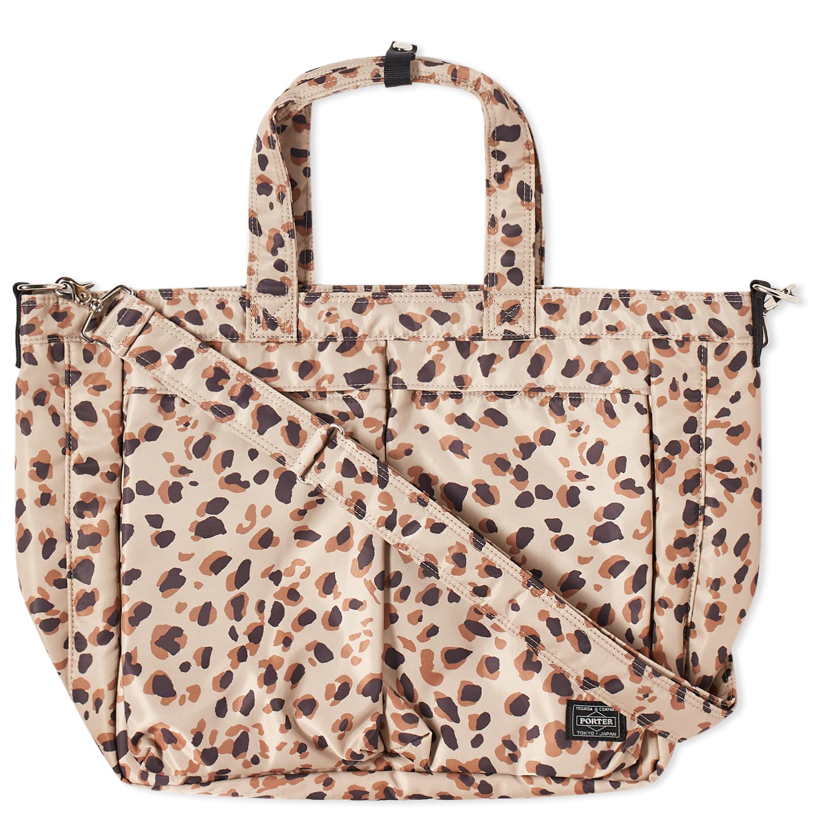 

Сумка-тоут Wacko Maria Porter Leopard 12Inch, бежевый