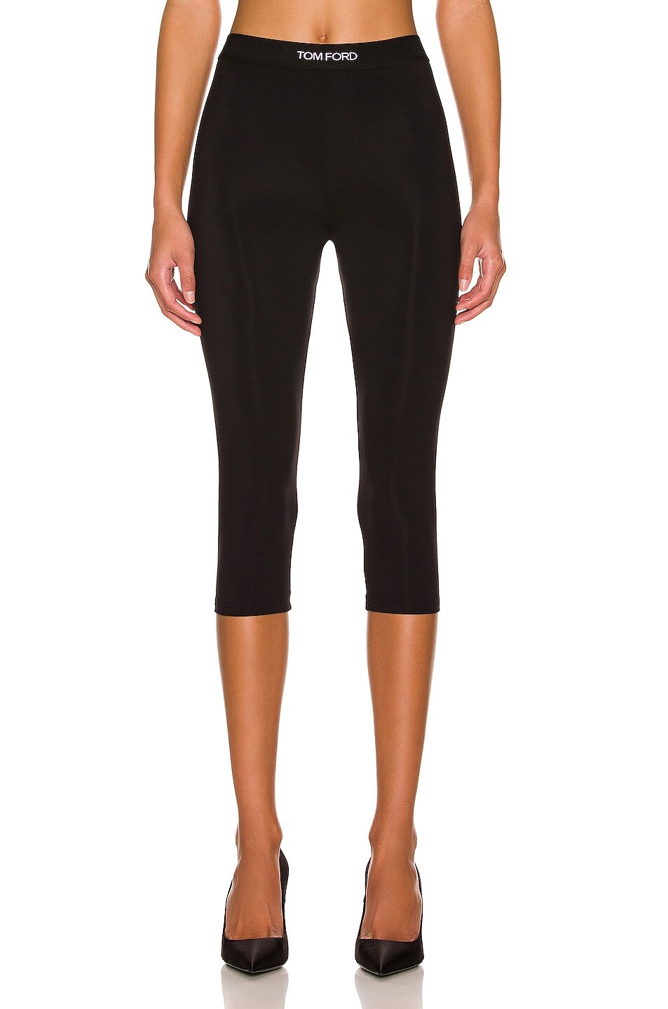 

Брюки Tom Ford Signature Cropped Yoga, черный