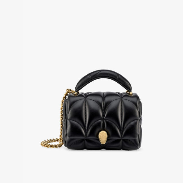 

Маленькая кожаная сумка через плечо Serpenti sugarloaf Bvlgari, черный