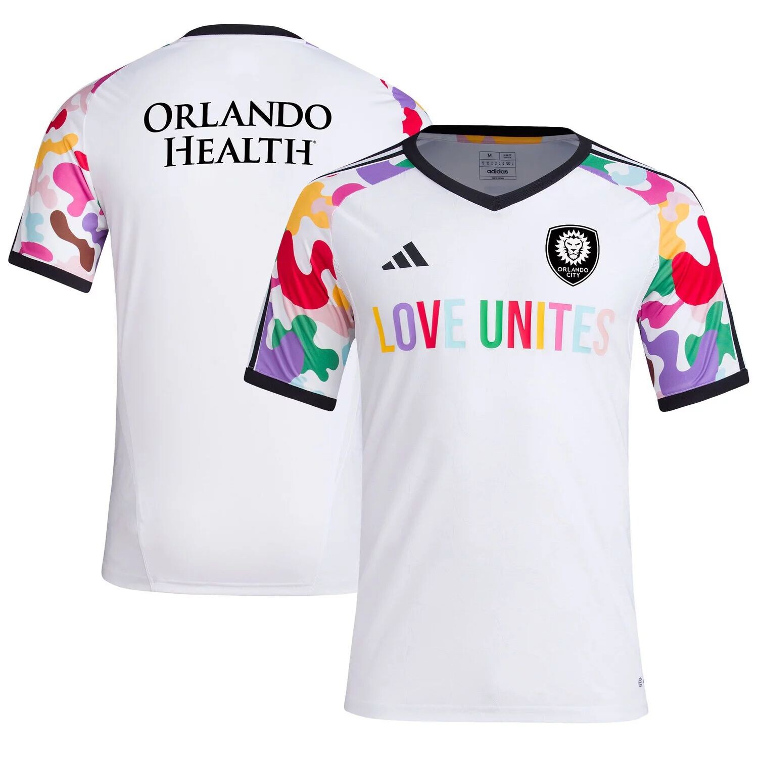 

Мужская предматчевая футболка adidas White Orlando City SC 2023 Pride