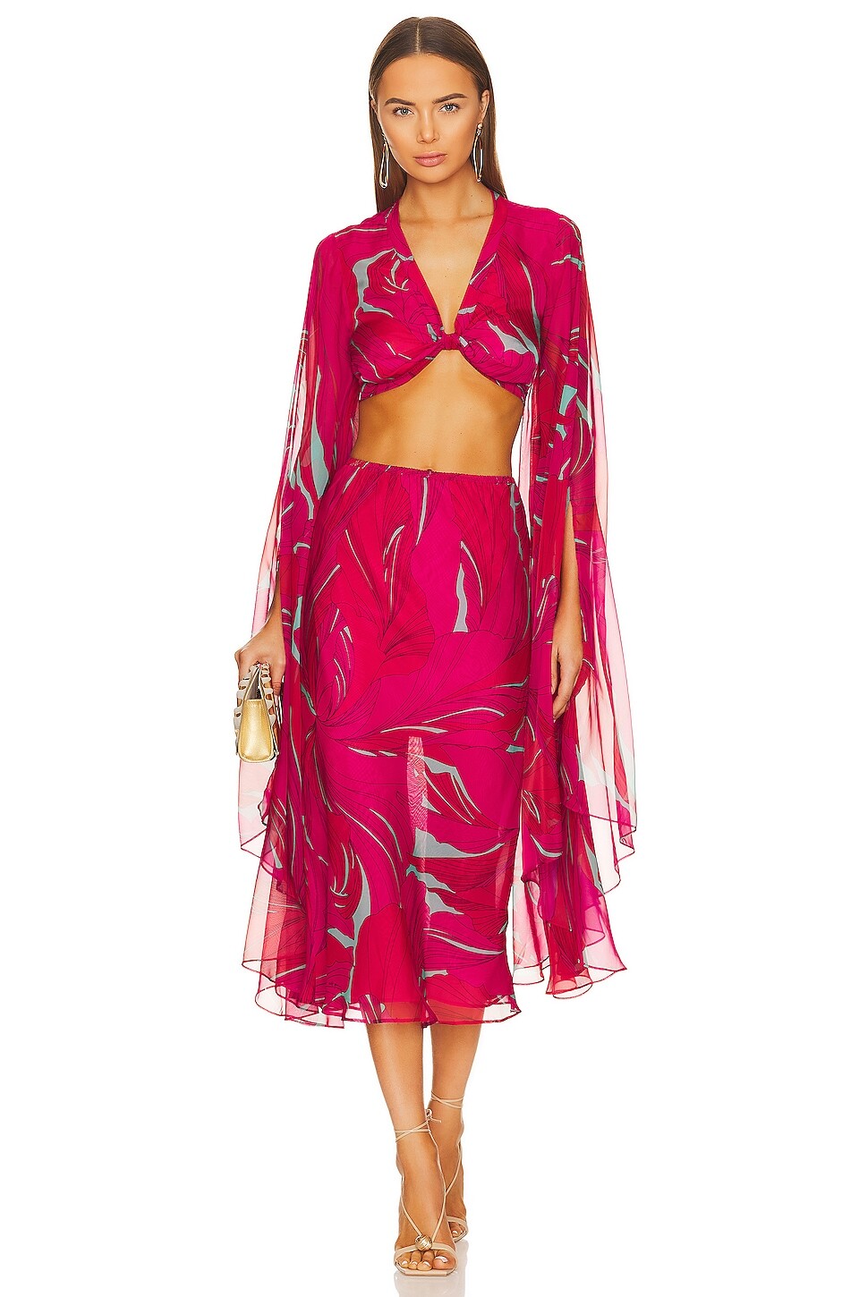 

Топ Cult Gaia Mimi, цвет Chantarelle Pink Marshmallow Chiffon