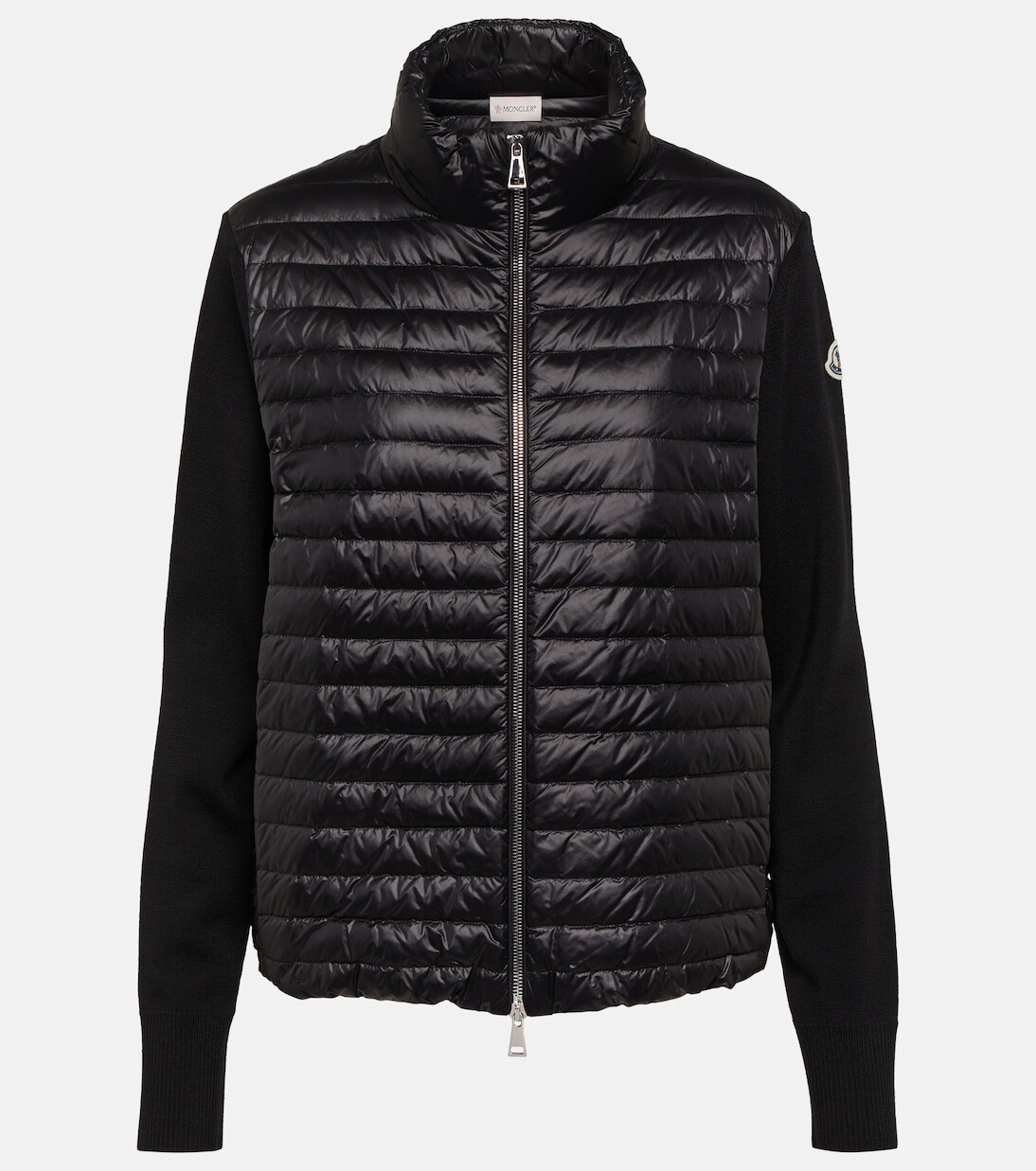 

Пуховый кардиган с наполнителем из пуха Moncler, черный