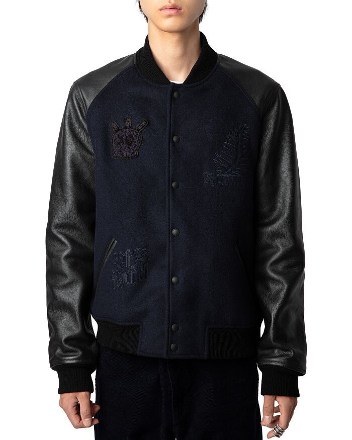 

Шерстяной бомбер Zadig & Voltaire Birdieh, синий