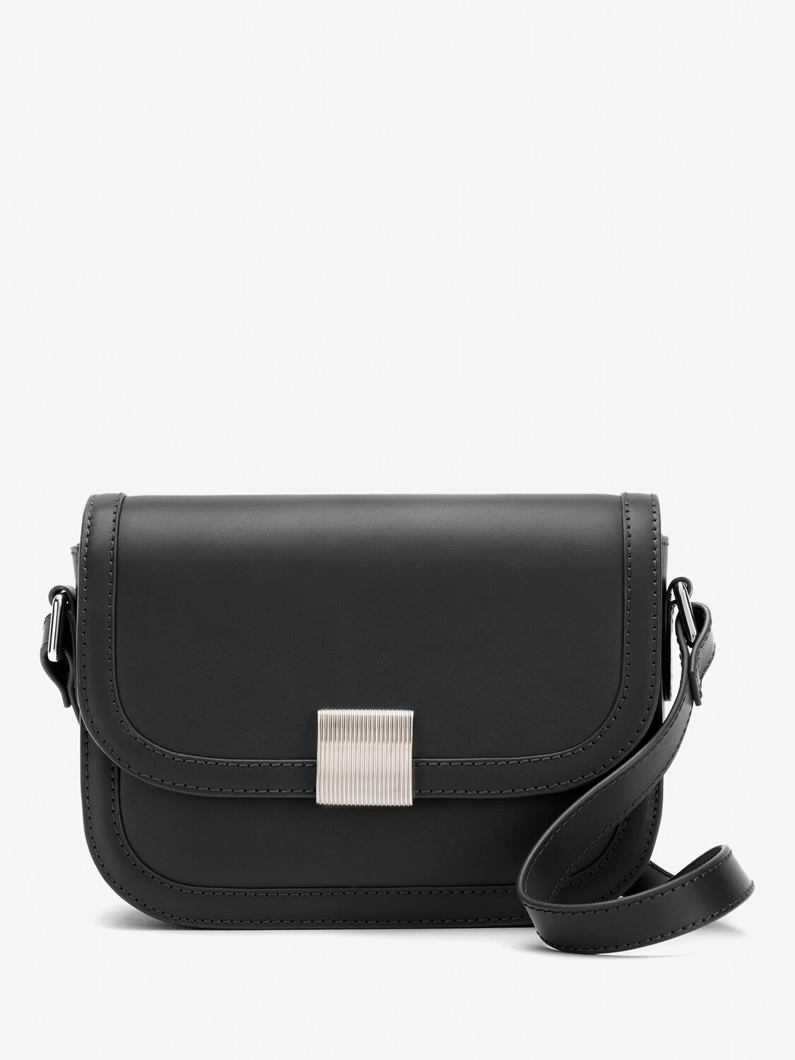 

Кожаная сумка через плечо Boxy Mint Velvet, черный