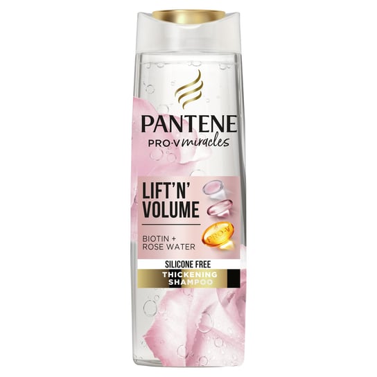 

Шампунь без силикона с биотином + розовая вода, 300 мл Pantene Pro-V Miracles Lift'n'Volume