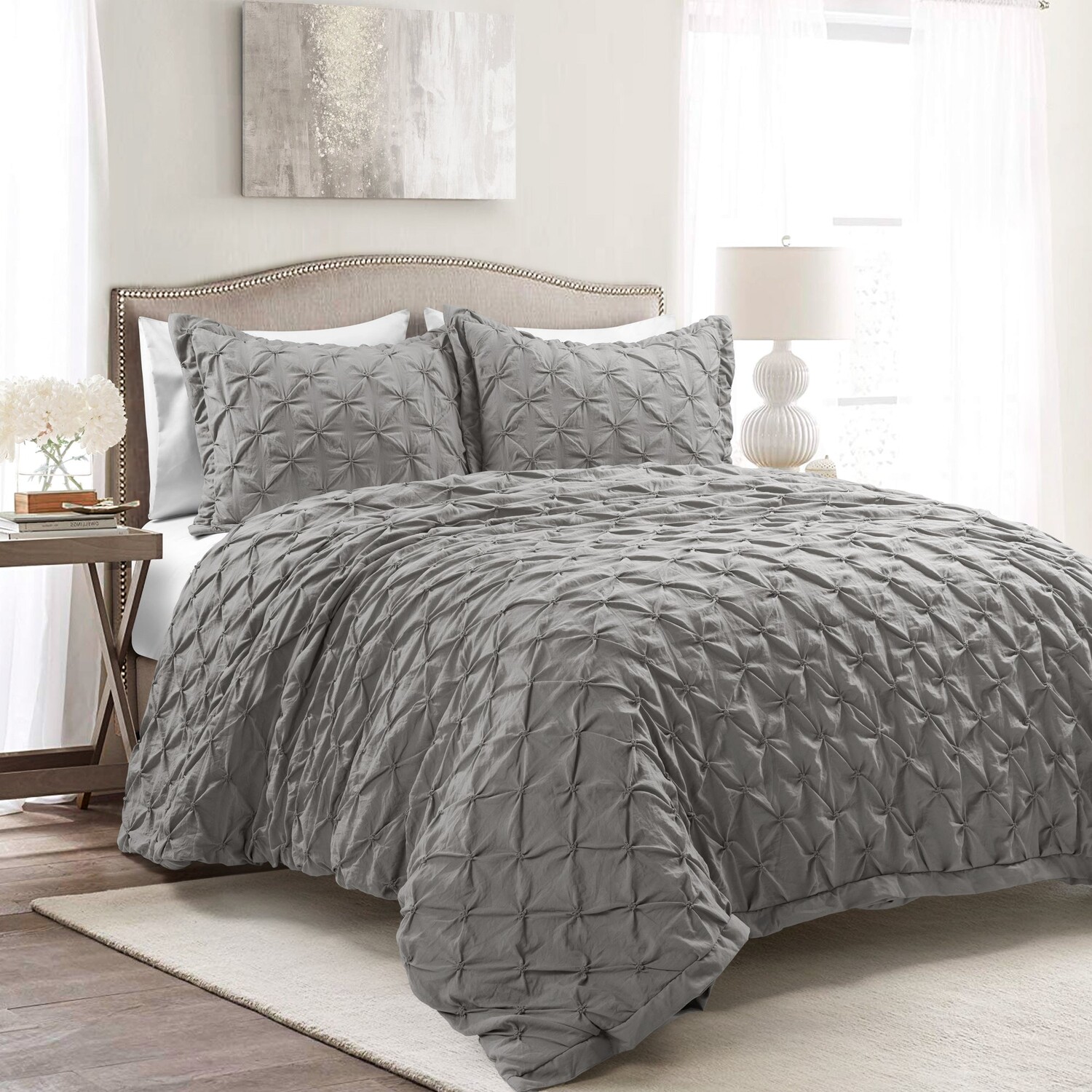 

Комплект из 3 пододеяльников Ravello с защипами Lush Decor, цвет Gray