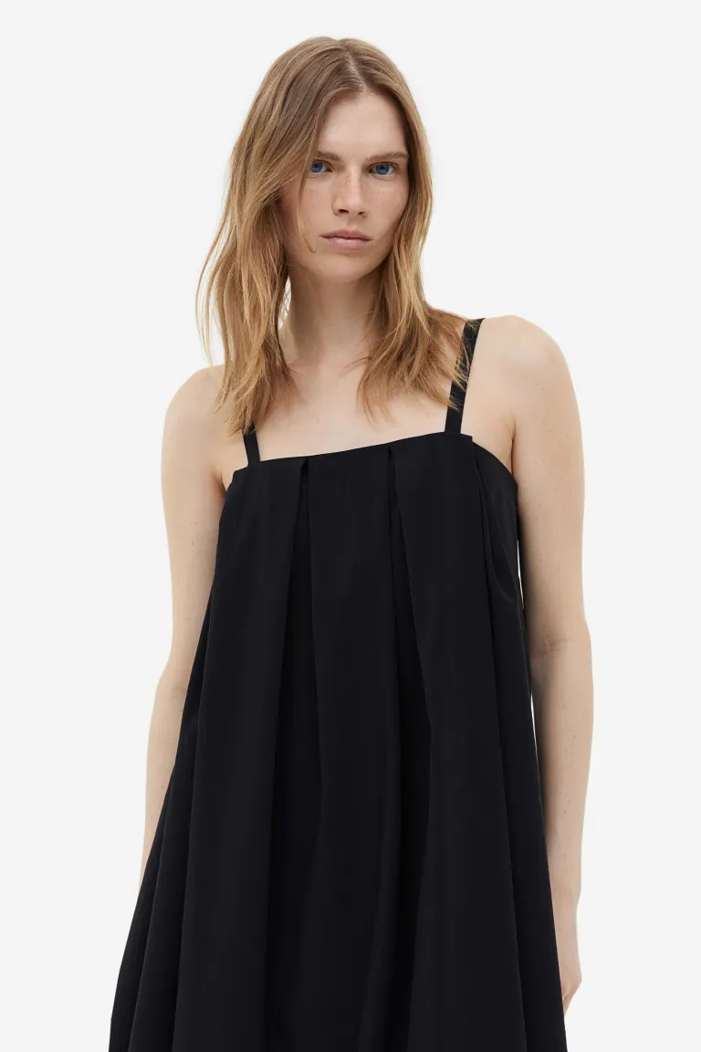 Платье со складками H&M, черный