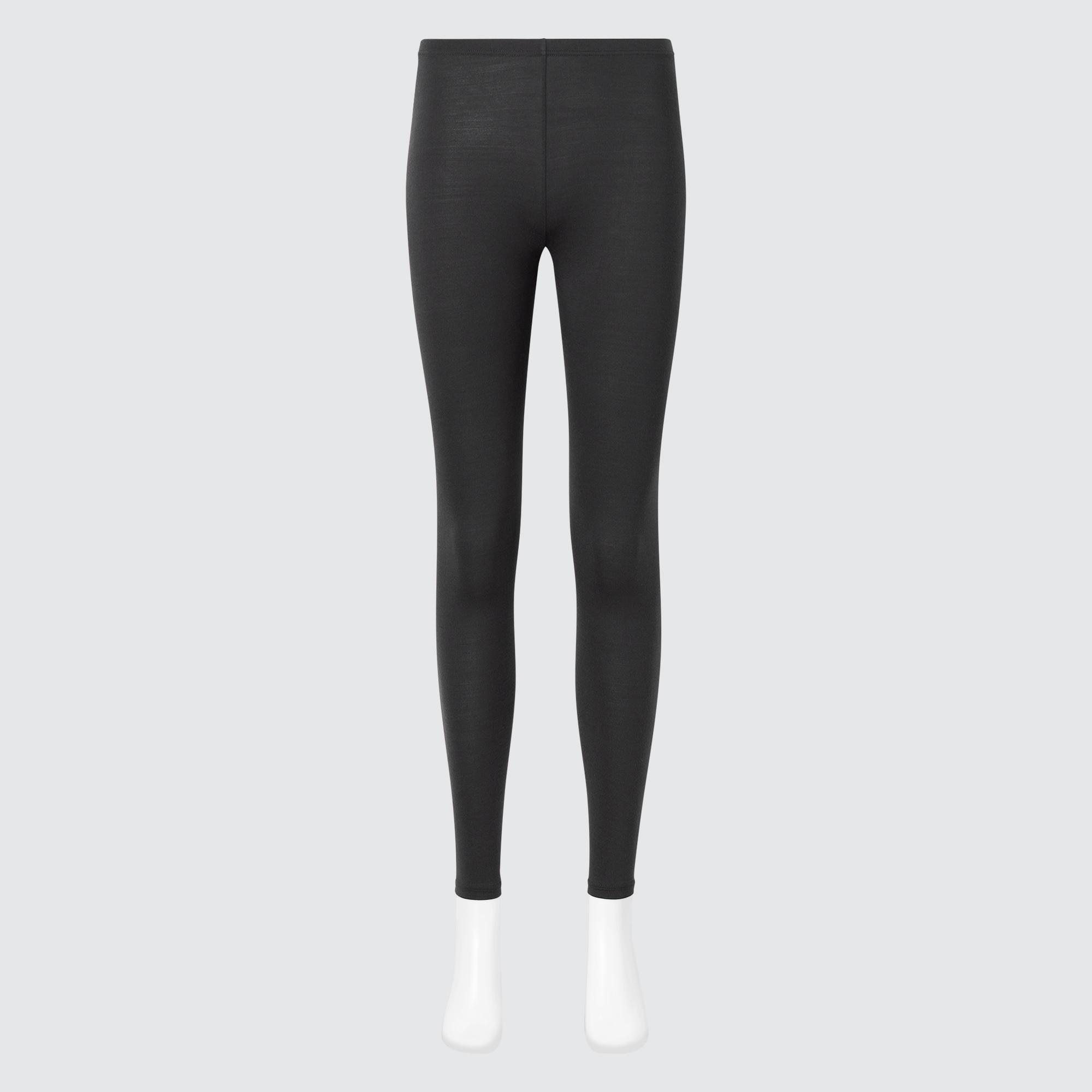 Леггинсы UNIQLO Heattech, темно-серый брюки uniqlo heattech pile lined joggers long темно серый